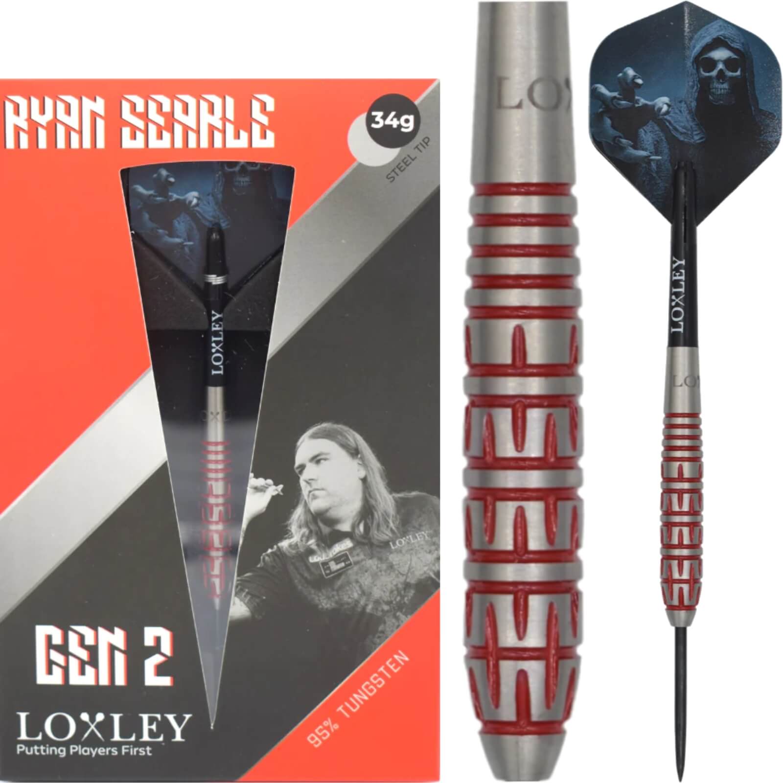 Darts - Loxley - Ryan Searle Gen 2 Darts - Steel Tip - 95% Tungsten - 34g 