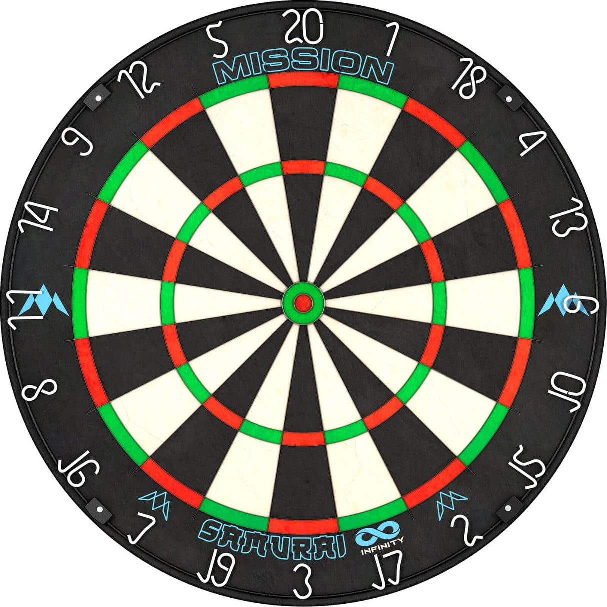 Mission - Samurai Infinity Dartboard - Professional Board - Black Ring -