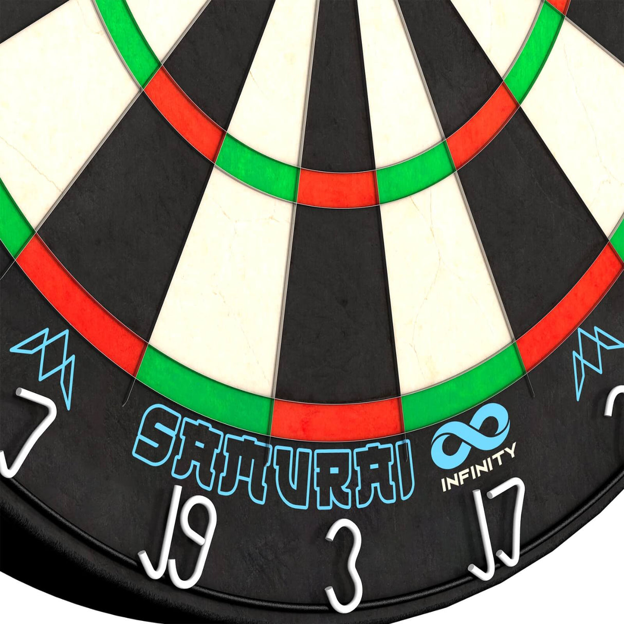 Mission - Samurai Infinity Dartboard - Professional Board - Black Ring -