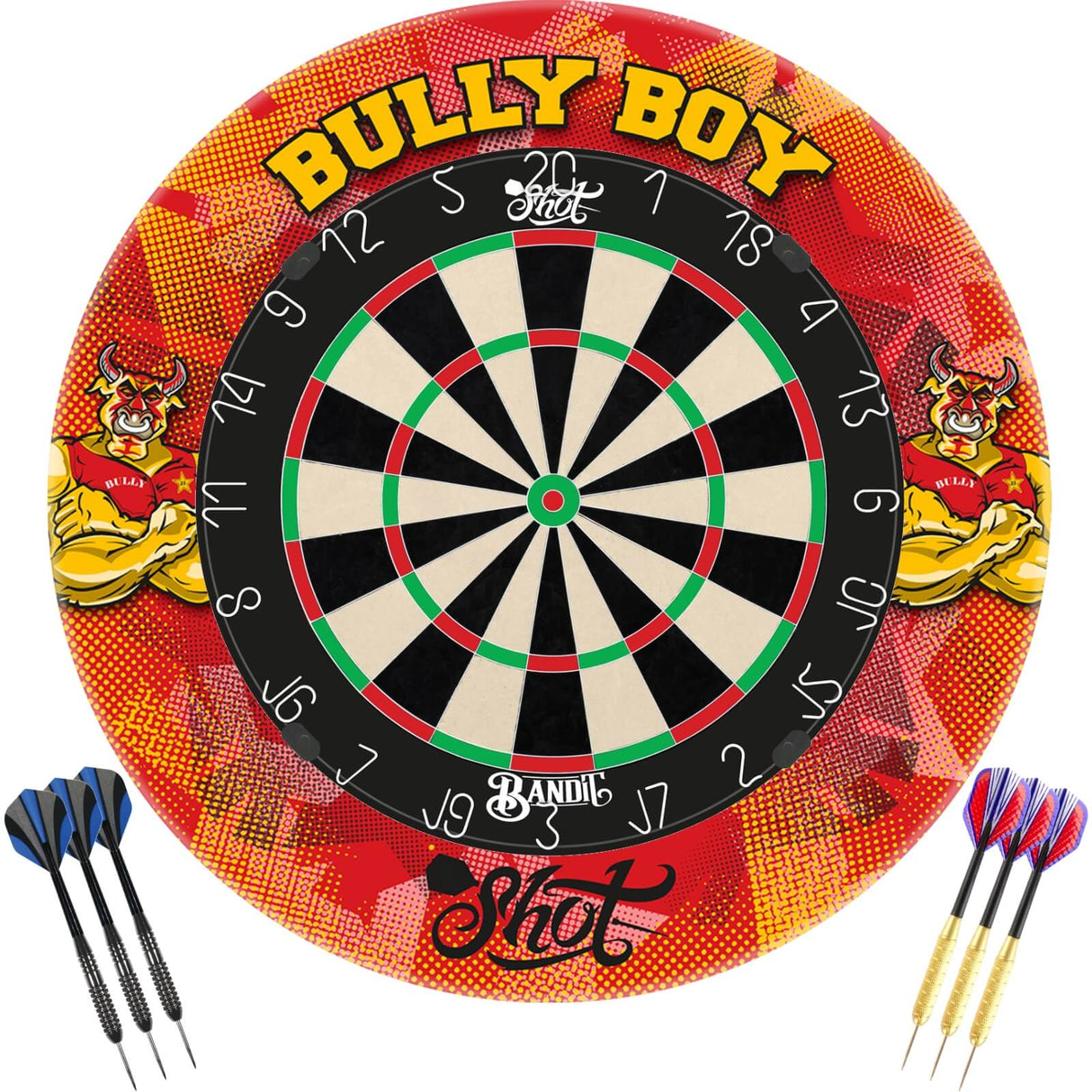 Shot - Bandit Gen 4 Dartboard & Surround Ready to Play Bundle - Michael Smith