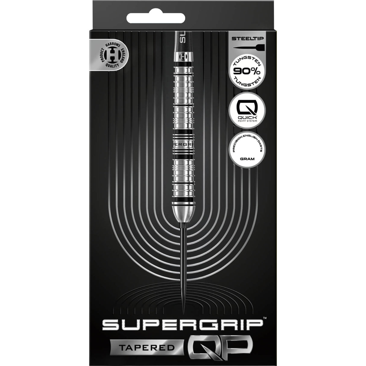 Harrows - Supergrip Tapered Darts - Quick Point - 90% Tungsten - 22g 23g 24g 26g 28g 30g -