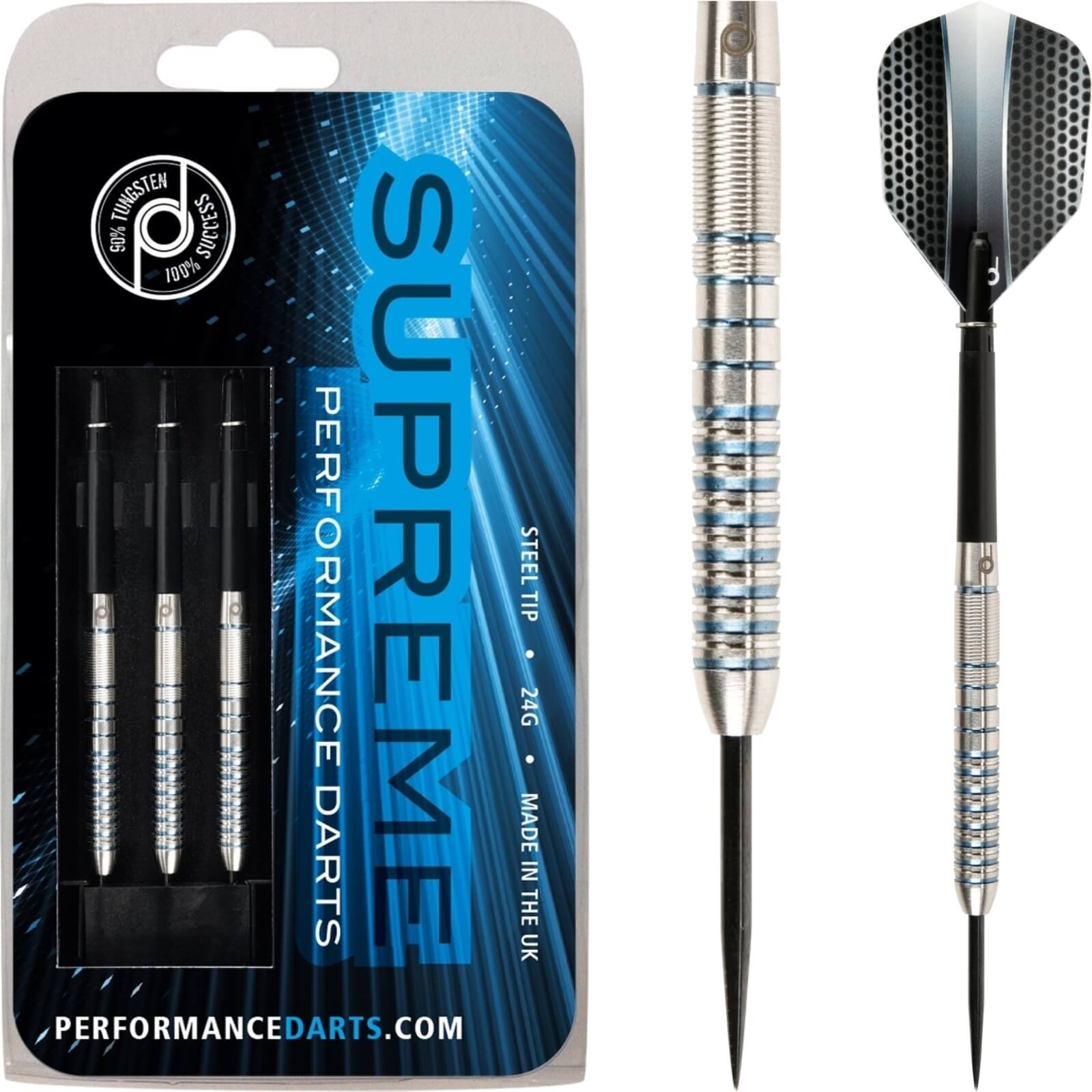 Darts - Performance Darts - Supreme - Steel Tip - 90% Tungsten - 24g 26g 