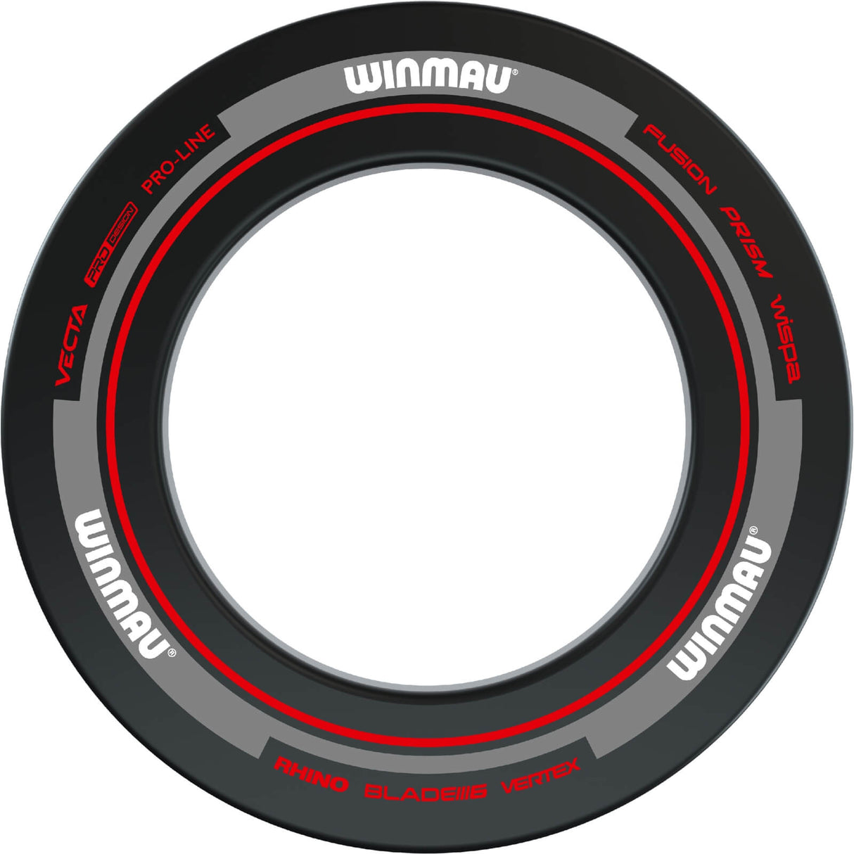Winmau - Advance Dartboard Surround - Black & Red