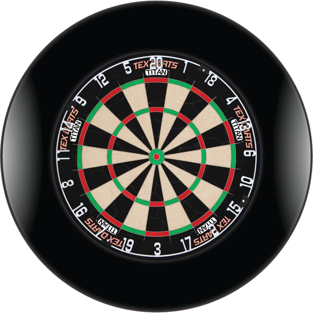 Tex - Titan Dartboard & Surround Bundle - Black