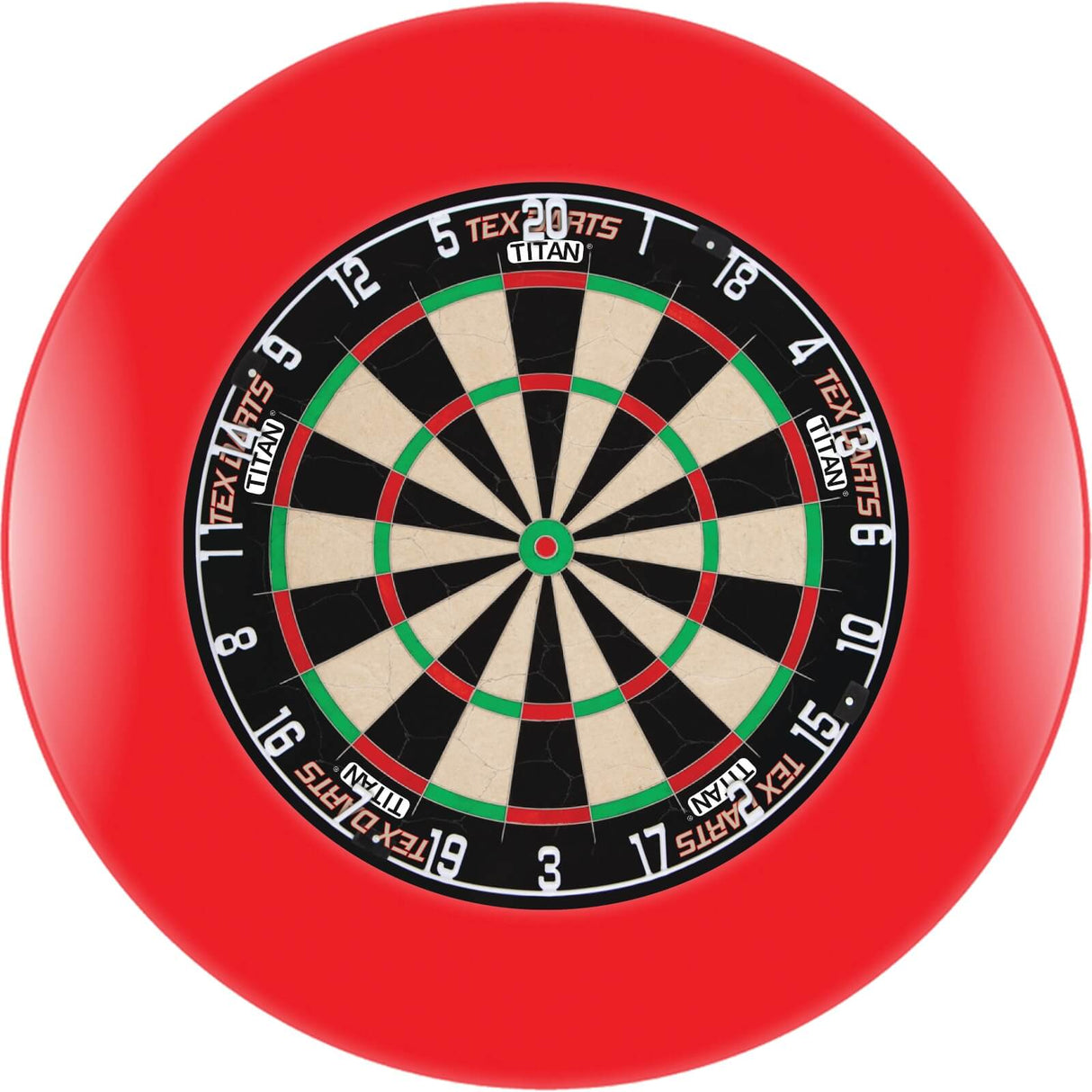 Tex - Titan Dartboard & Surround Bundle - Red