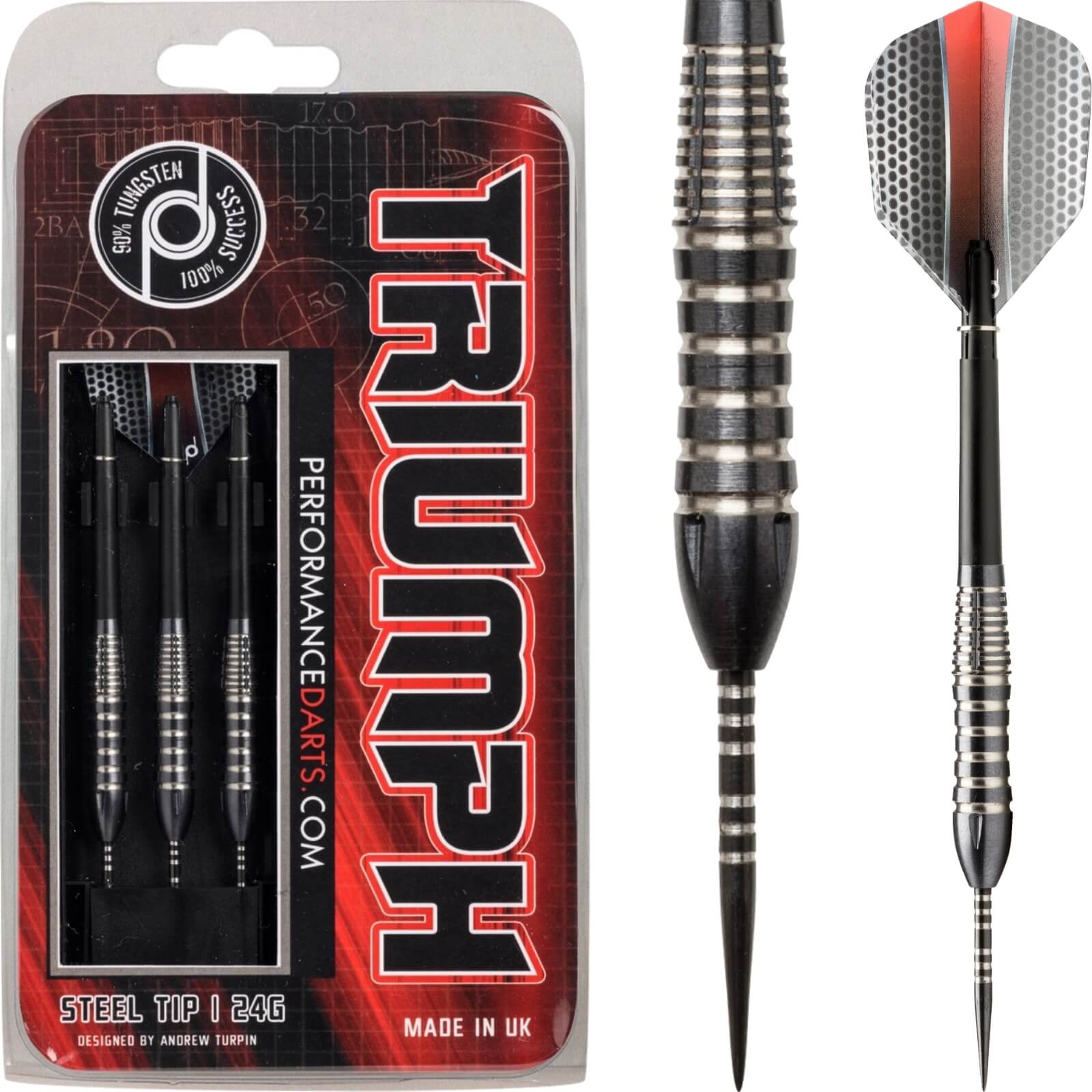 Darts - Performance Darts - Triumph - Steel Tip - 90% Tungsten - 22g 24g 