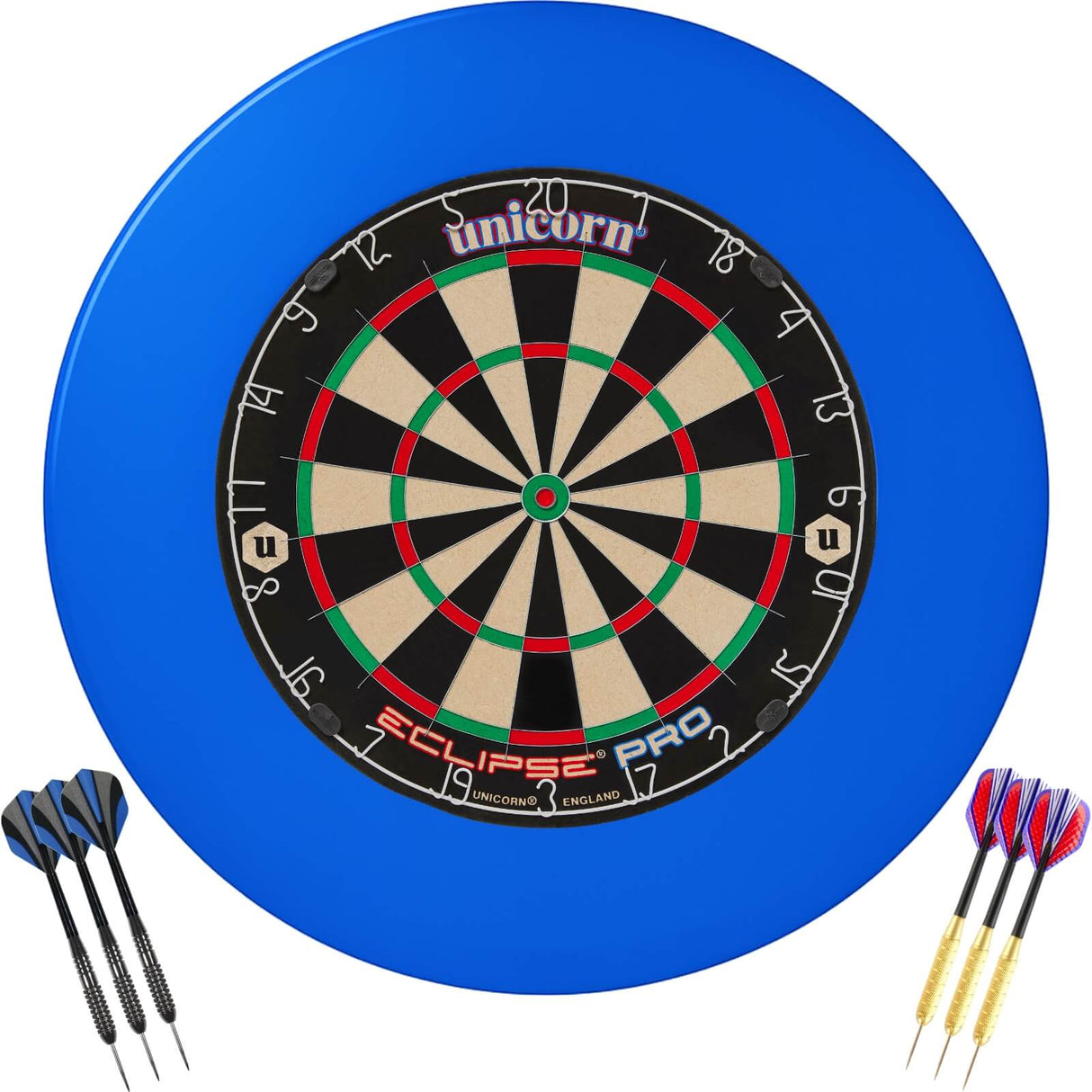 Unicorn - Eclipse Pro Dartboard & Surround Ready to Play Bundle - Blue