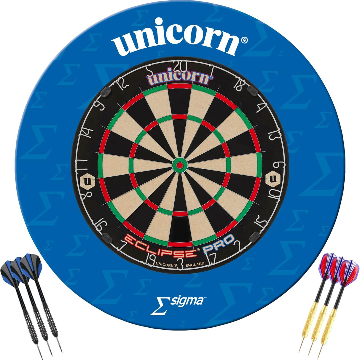 Unicorn - Eclipse Pro Dartboard & Surround Ready to Play Bundle - Sigma
