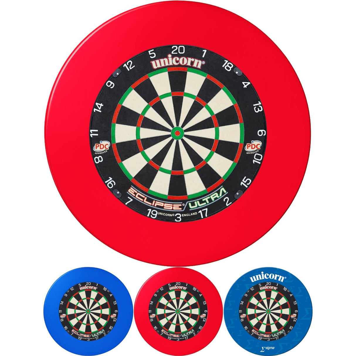 Unicorn - Eclipse Ultra Dartboard & Surround Bundle -