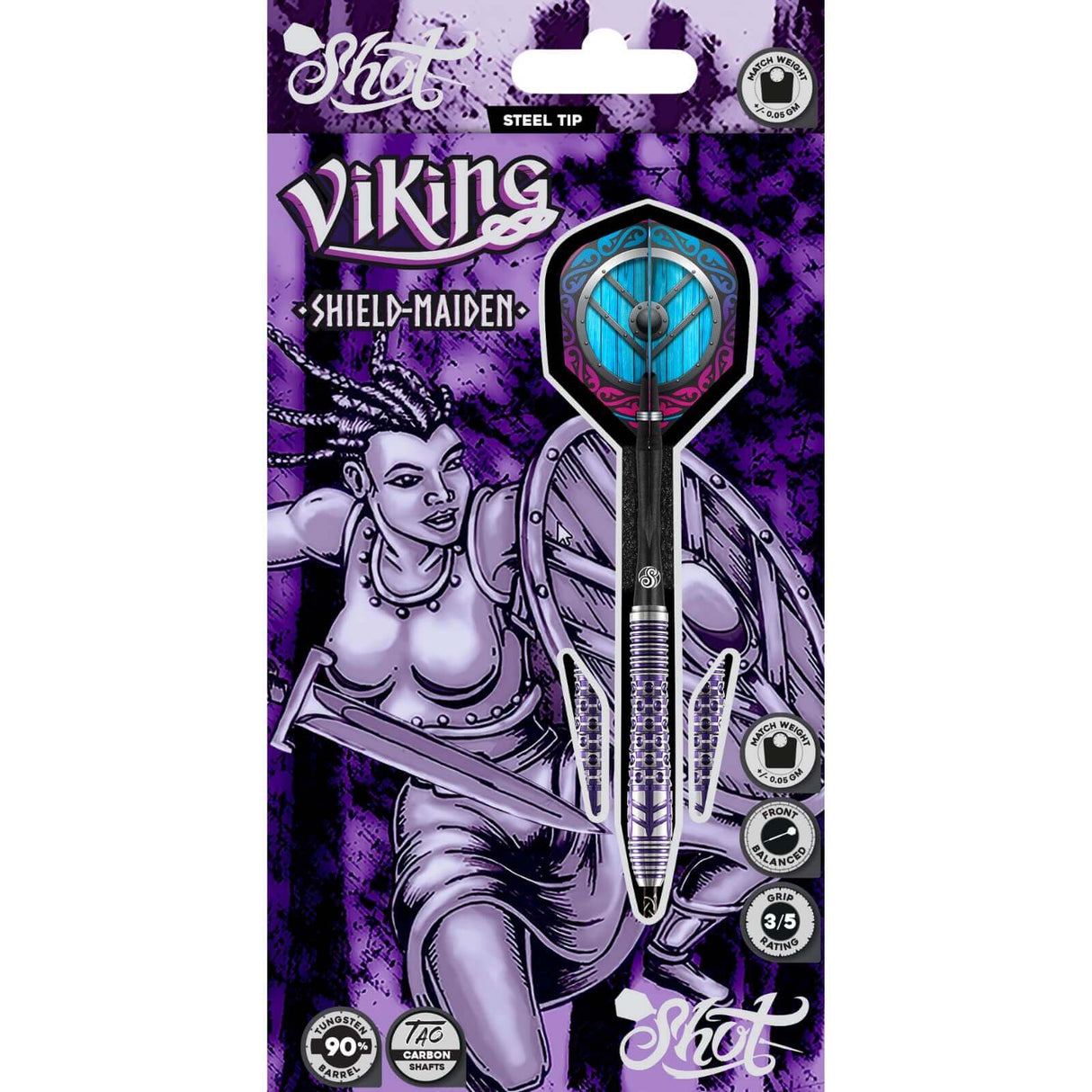 Shot - Viking Shield Maiden Darts - 90% Tungsten - 23g 24g 27g -