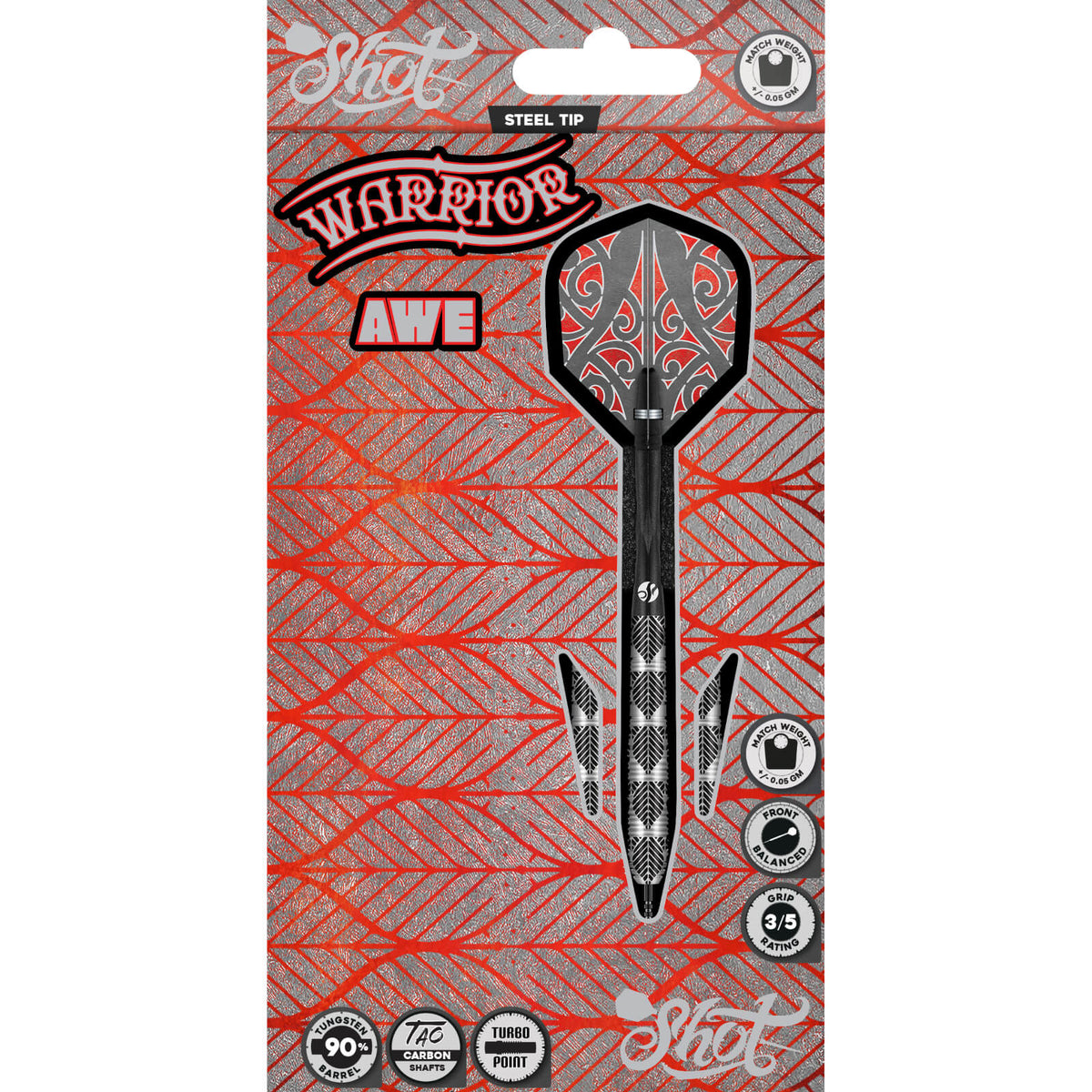 Shot - Warrior Awe Darts - Turbo Point - 90% Tungsten - 22g 23g 24g 26g