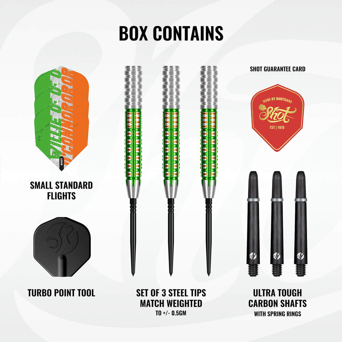 Shot - Willie O'Connor Darts - Turbo Point - 90% Tungsten - 23g 24g