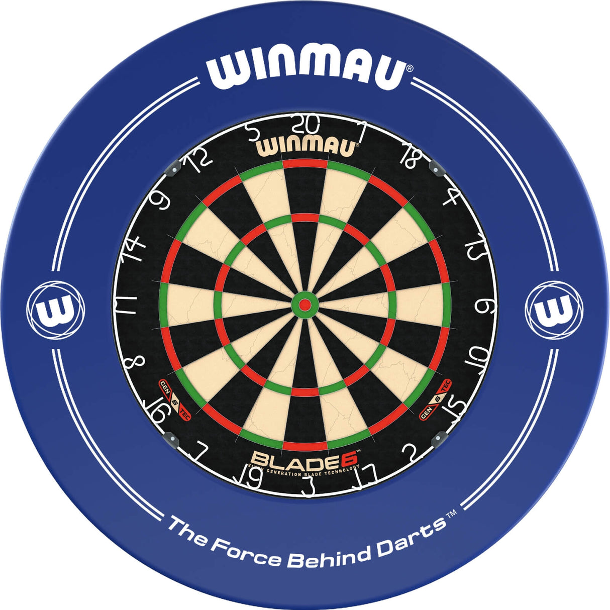 Winmau - Blade 6 Dartboard & Surround Bundle - Blue