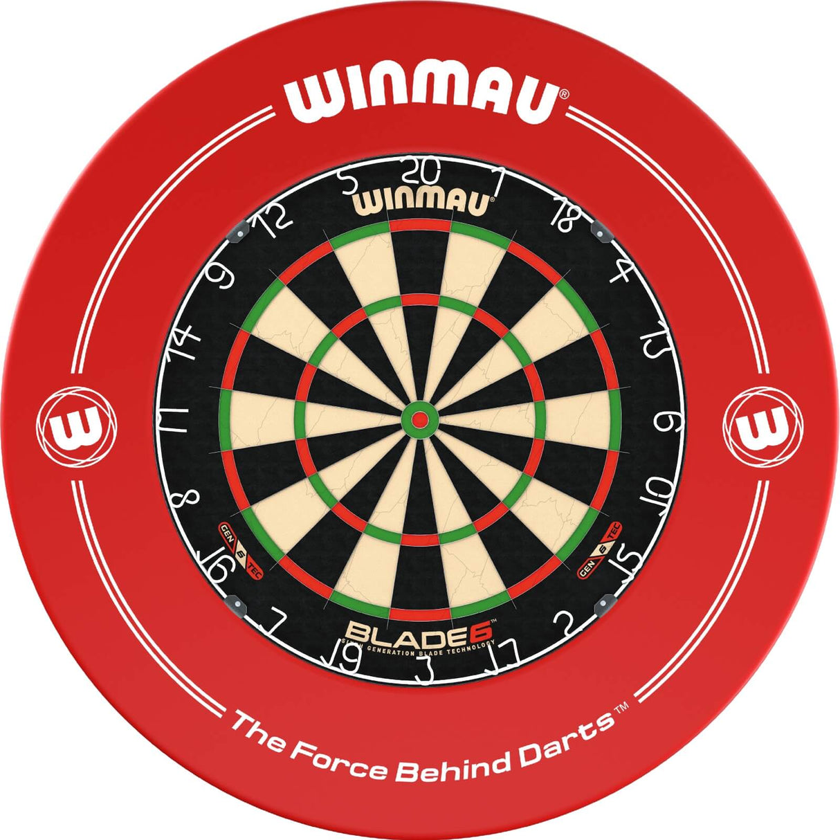 Winmau - Blade 6 Dartboard & Surround Bundle - Red