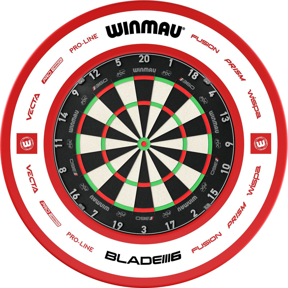 Winmau - Blade 360 Triple Core Dartboard & Surround Bundle - Pro-Line 2.0