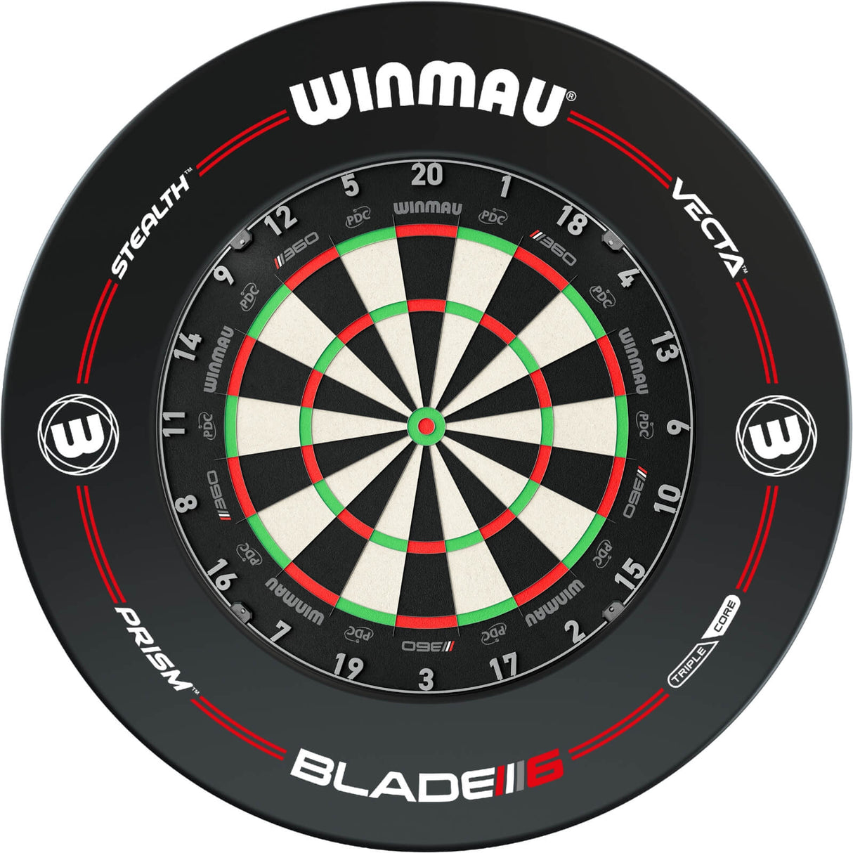 Winmau - Blade 360 Triple Core Dartboard & Surround Bundle - Pro-Line