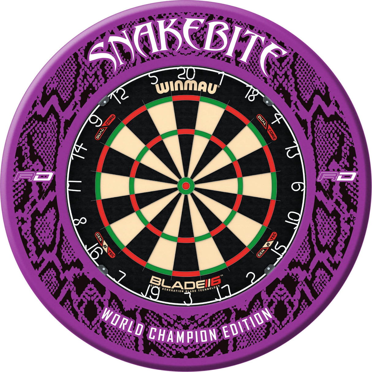 Winmau - Blade 6 Dual Core Dartboard & Player Edition Surround Bundle - Peter Wright