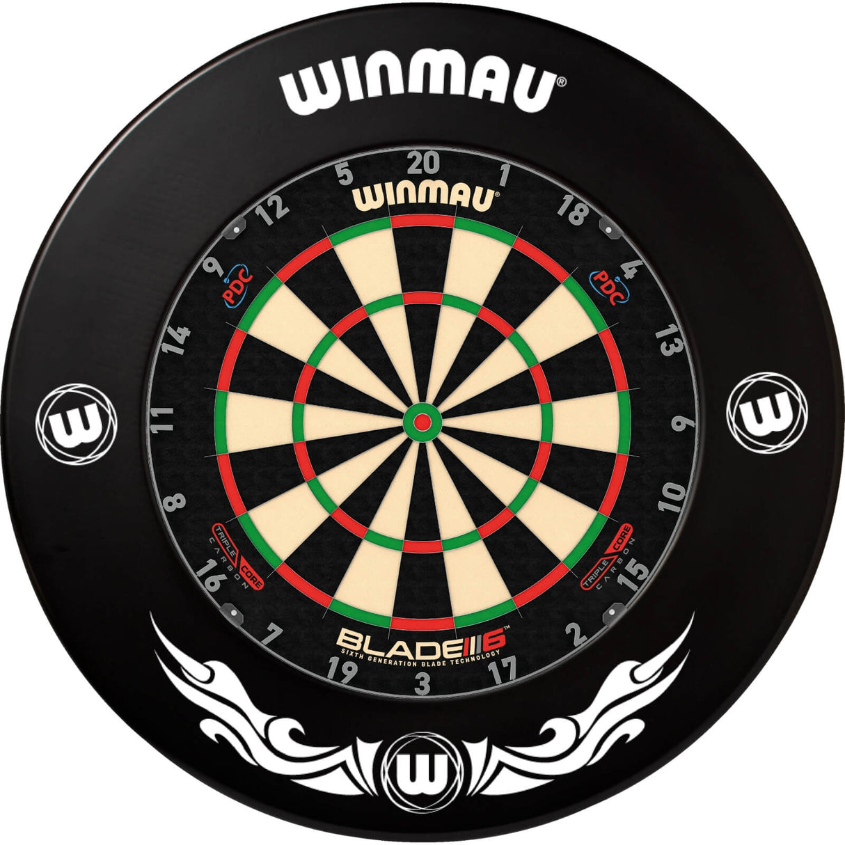 Winmau - Blade 6 Triple Core Dartboard & Surround Bundle - Xtreme