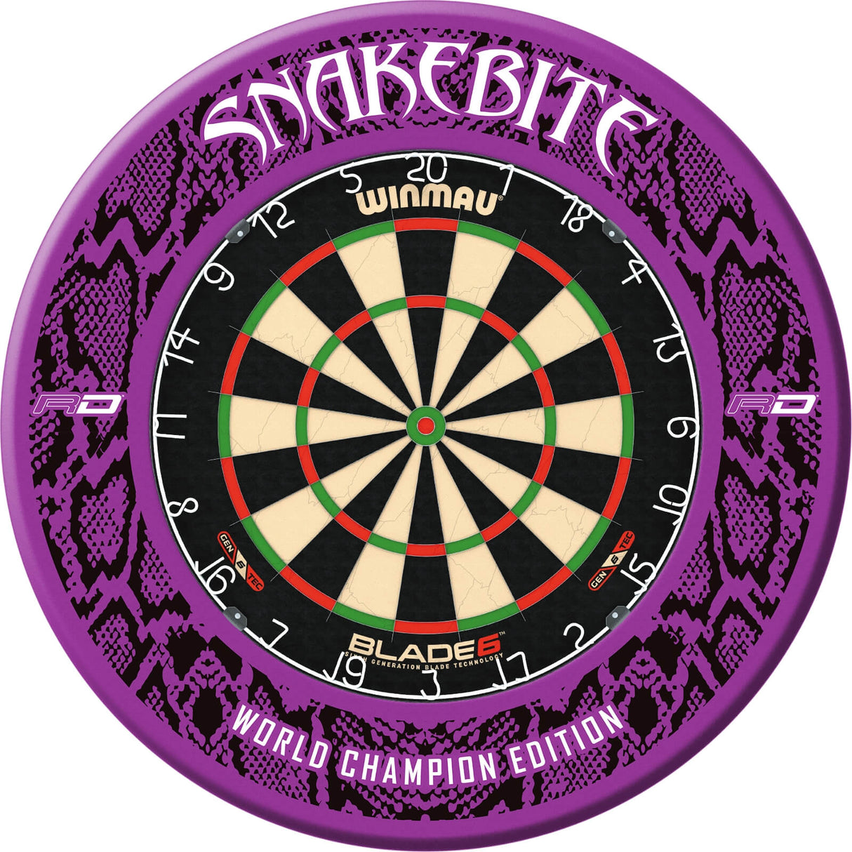 Winmau - Blade 6 Dartboard & Player Edition Surround Bundle - Peter Wright