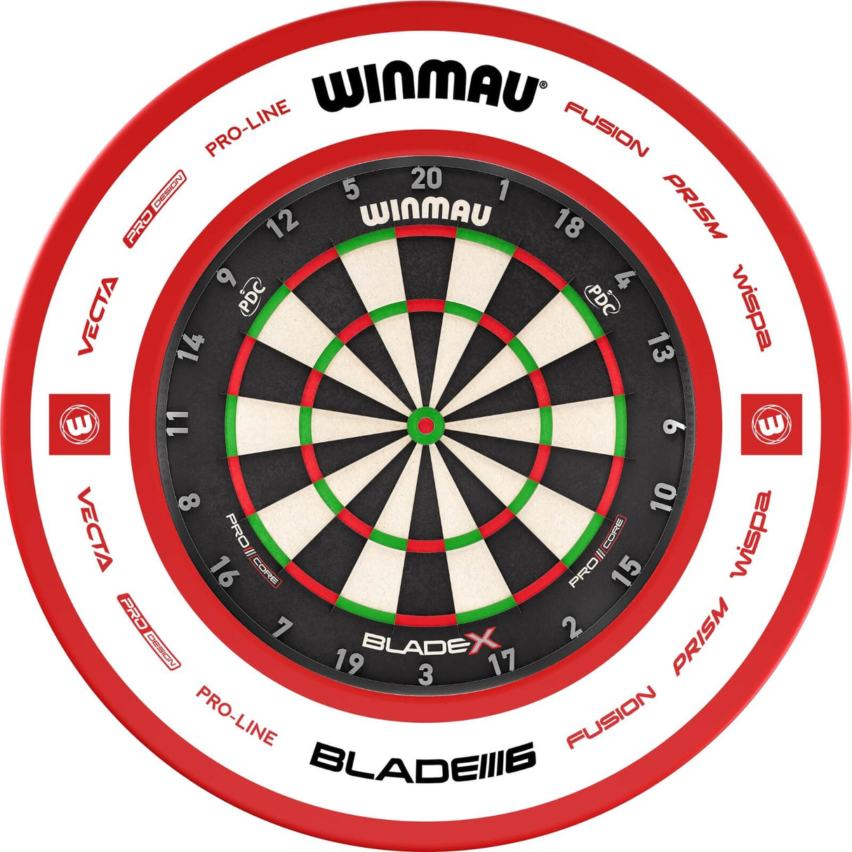 Winmau - Blade X Dartboard & Surround Bundle - Pro-Line 2.0