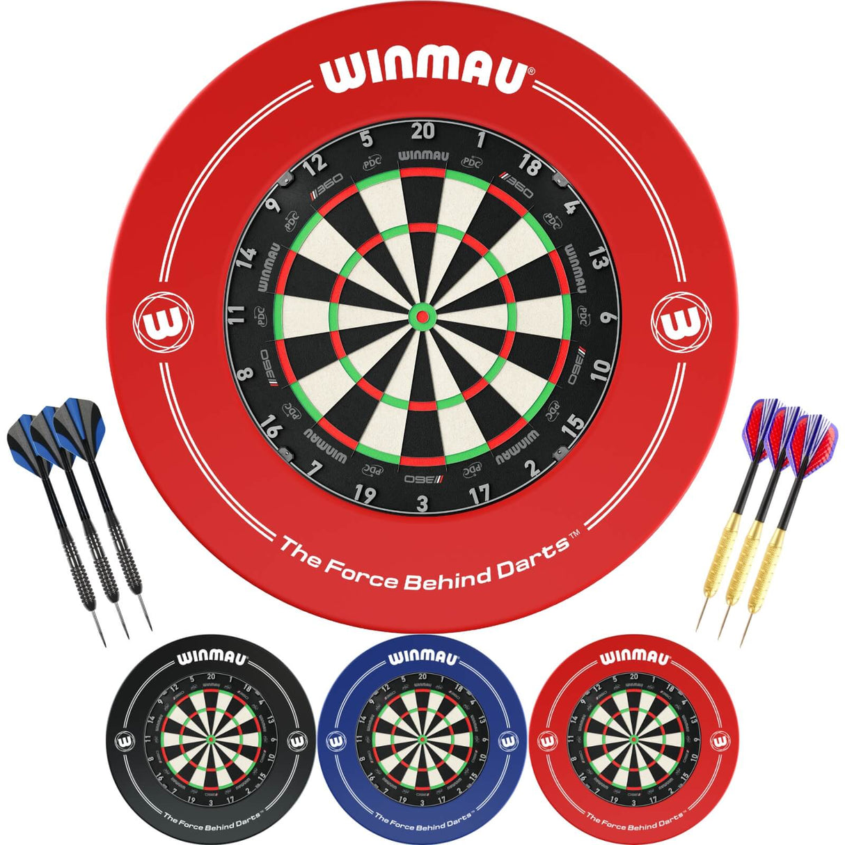 Winmau - Blade 360 Triple Core Dartboard & Surround Ready to Play Bundle -