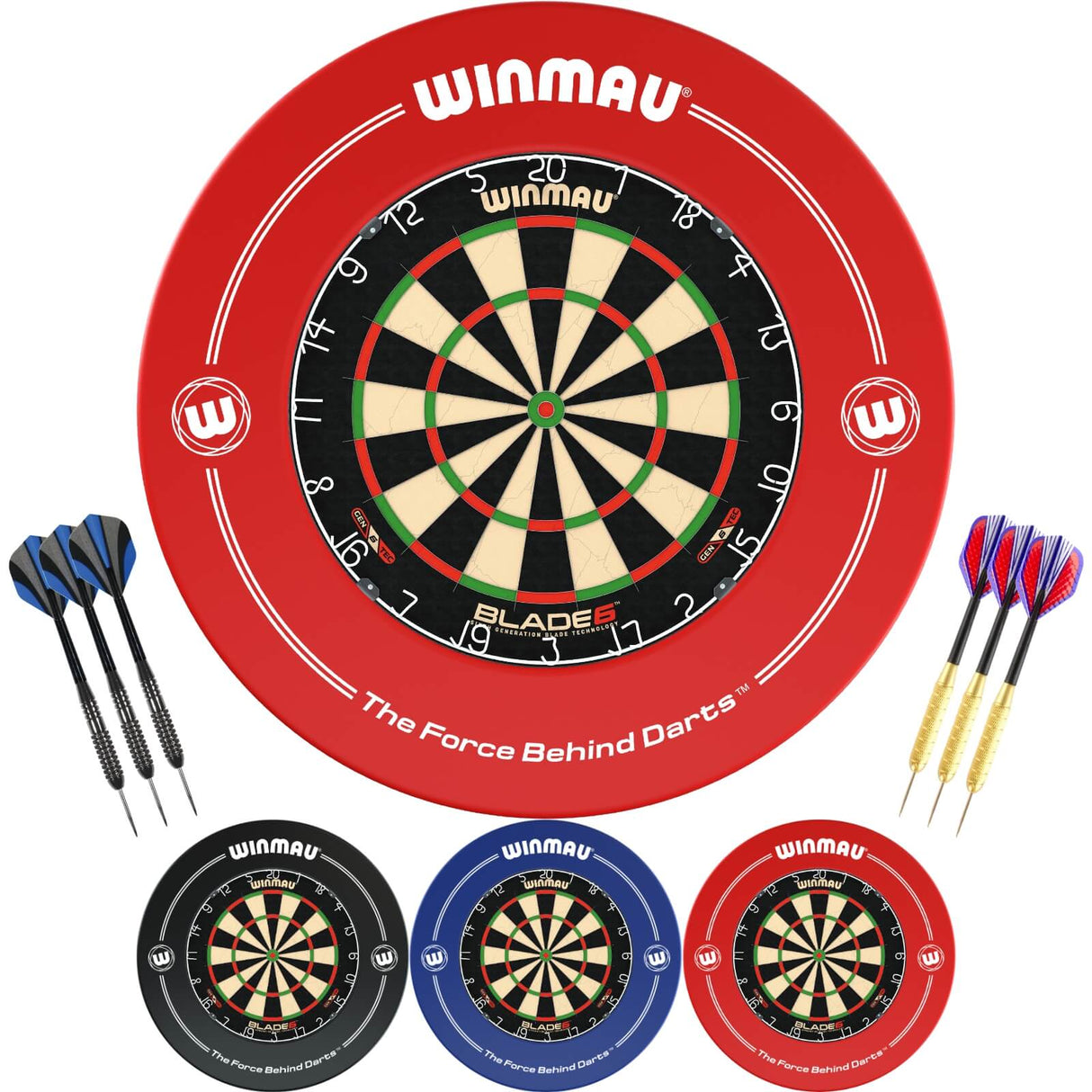 Winmau - Blade 6 Dartboard & Surround Ready to Play Bundle -