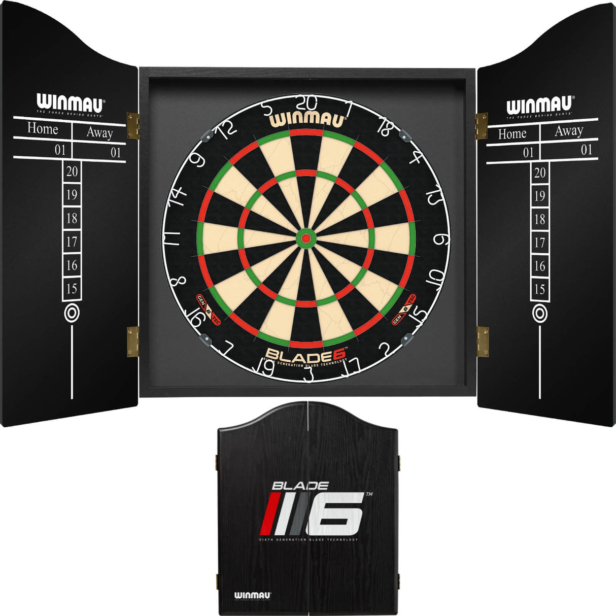 Winmau - Blade 6 Dartboard & Cabinet Bundle - Blade 6