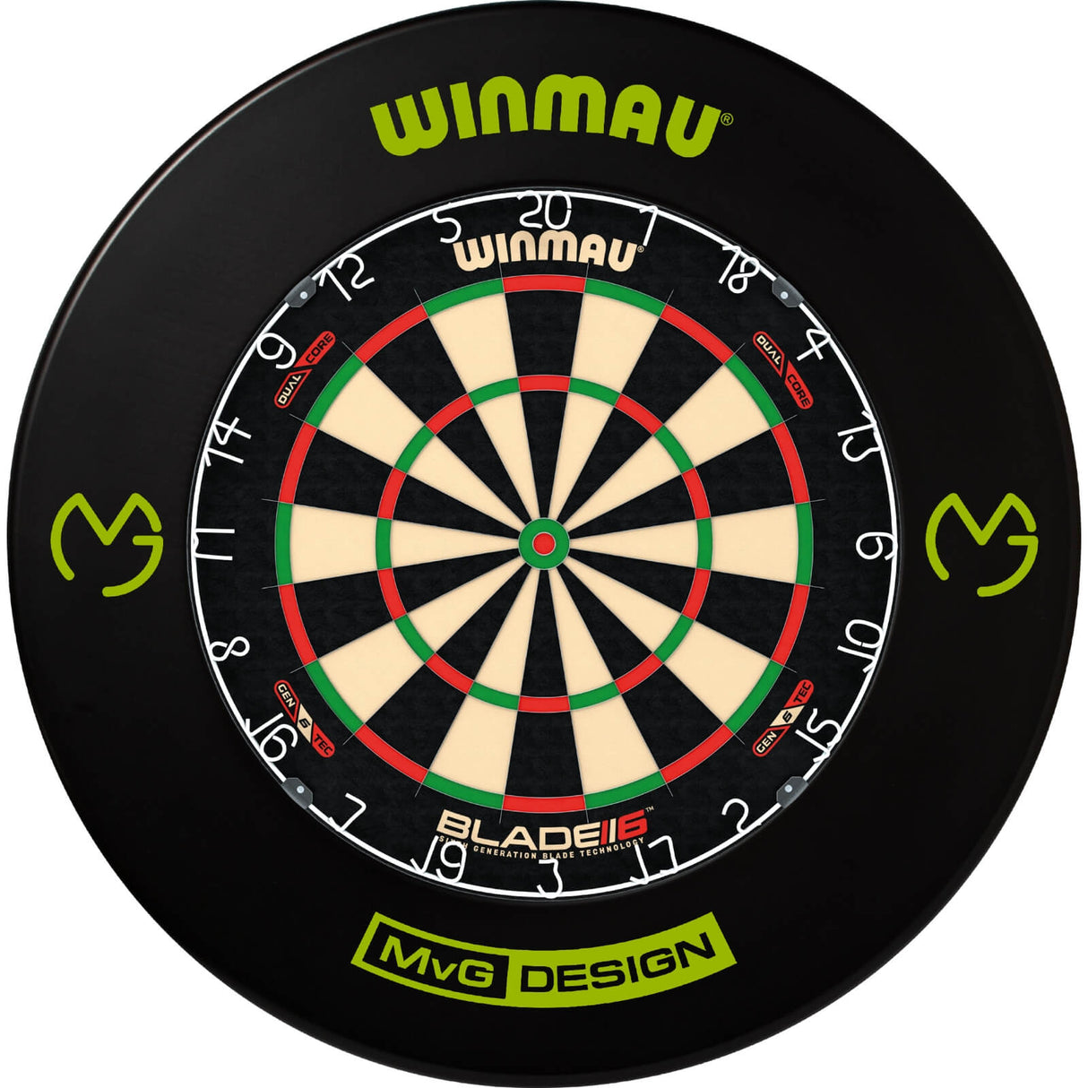 Winmau - Blade 6 Dual Core Dartboard & Player Edition Surround Bundle - Michael van Gerwen