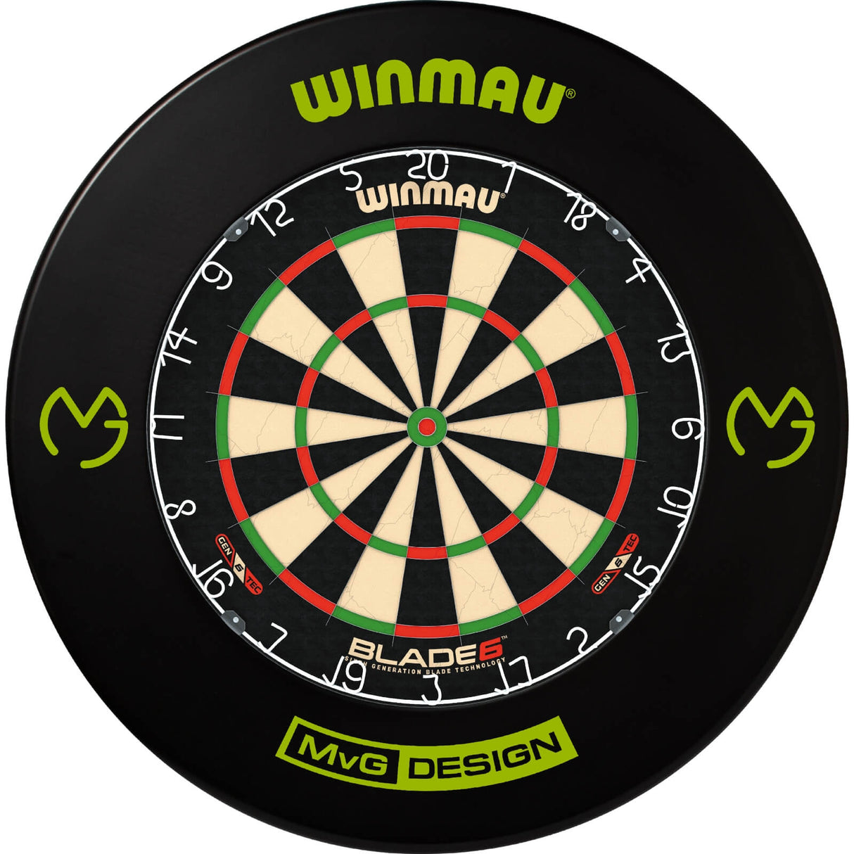 Winmau - Blade 6 Dartboard & Player Edition Surround Bundle - Michael van Gerwen