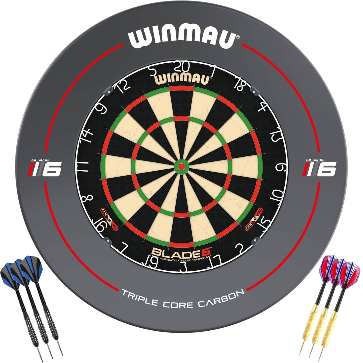 Winmau - Blade 6 Dartboard & Surround Ready to Play Bundle - Blade 6