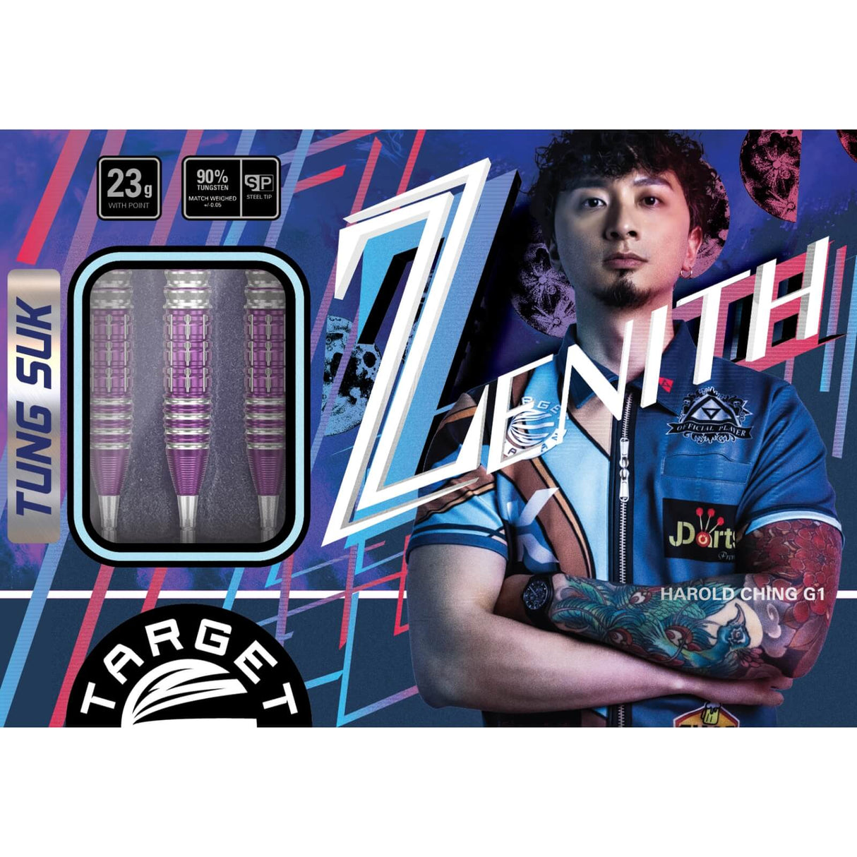 Target Japan - Tung Suk Zenith Gen 1 Darts - Swiss Point - 90% Tungsten - 23g -