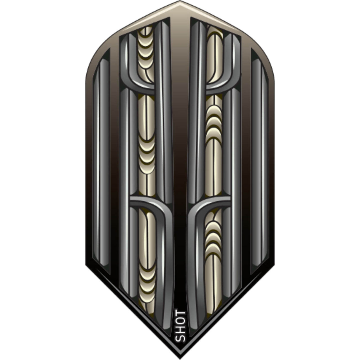 Shot - Slim Dart Flights - Warrior Rutene
