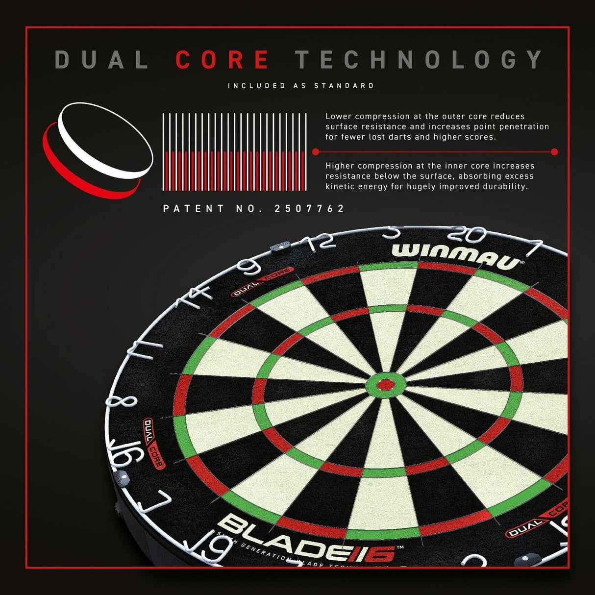 Winmau - Blade 6 Dual Core Dartboard -