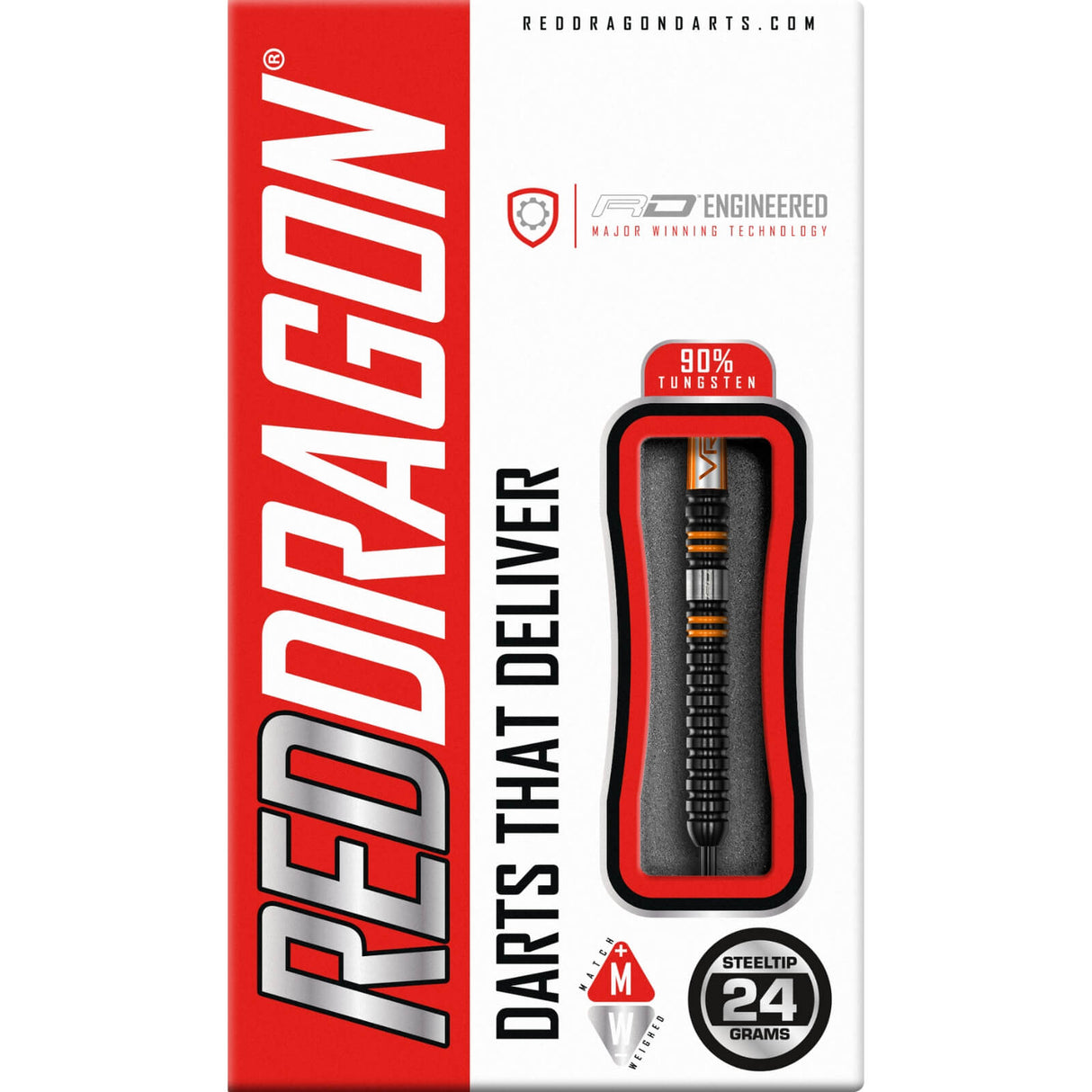 Red Dragon - Amberjack Pro 1 Darts - 90% Tungsten - 22g 24g 26g -