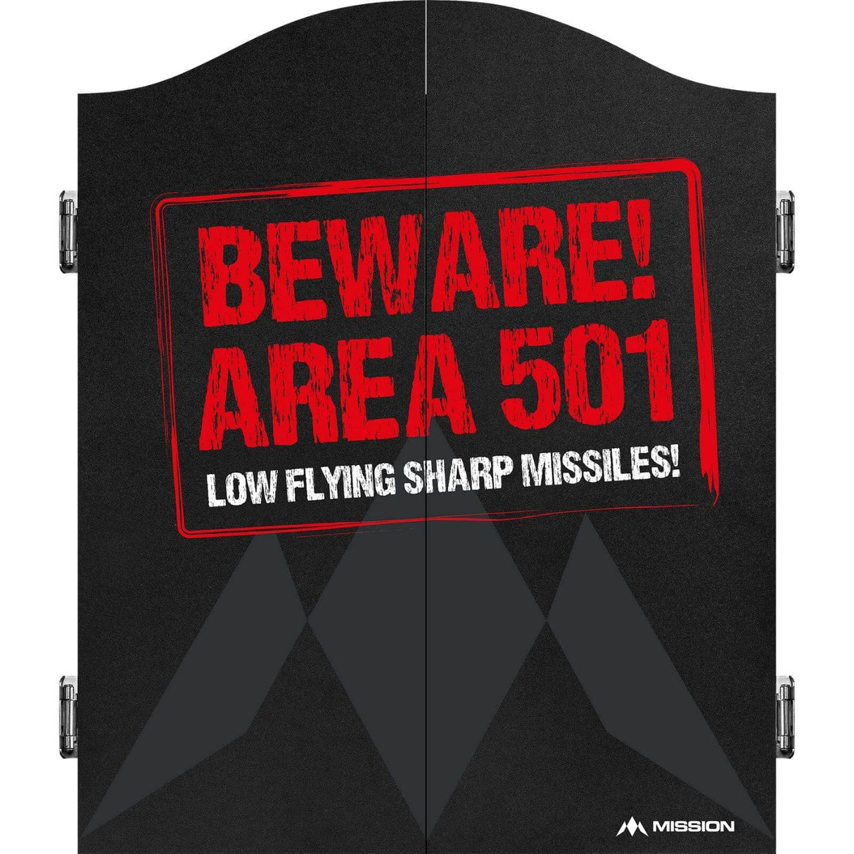 Mission - Dartboard Cabinet - Deluxe Quality - Area 501 - Beware -