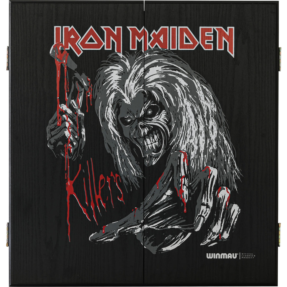 Winmau - Blade X Dartboard & Iron Maiden Cabinet Ready to Play Bundle -