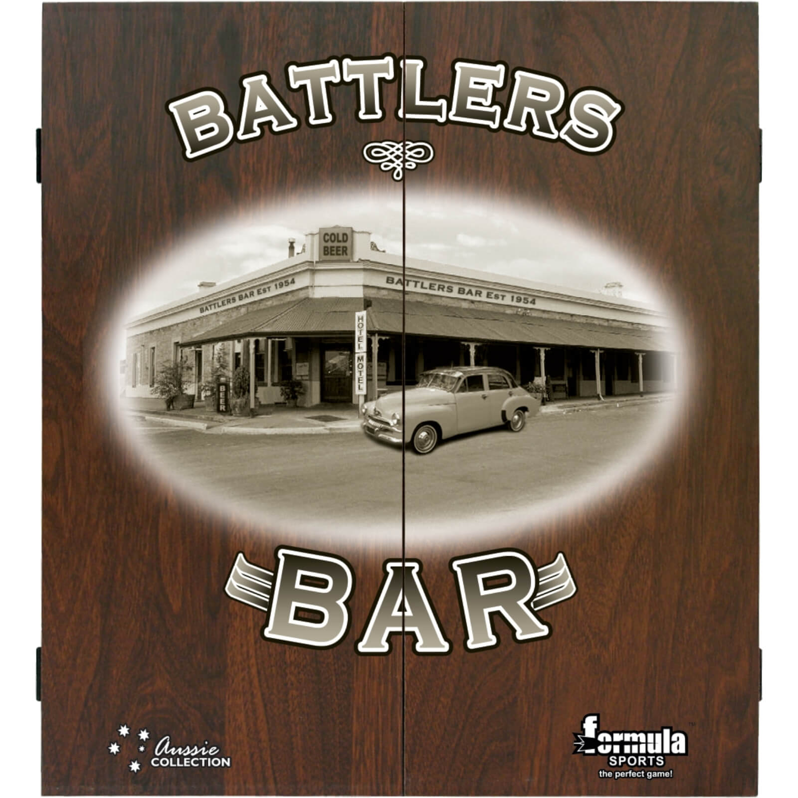 Dartboard Accessories - Formula Sports - Battlers Bar Dartboard Cabinet 