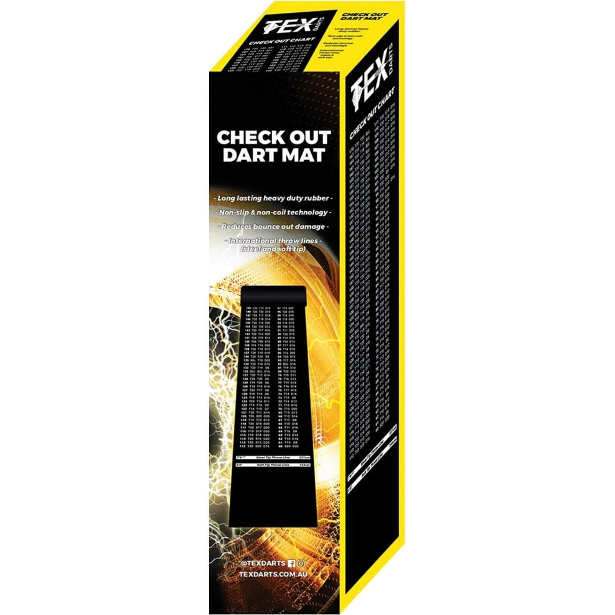 Tex - Heavy Duty Rubber Check Out Dart Mat -