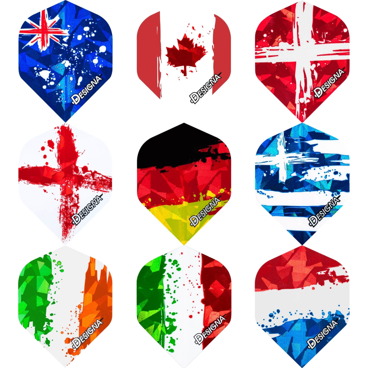 Designa - Countries - Big Wing Dart Flights -