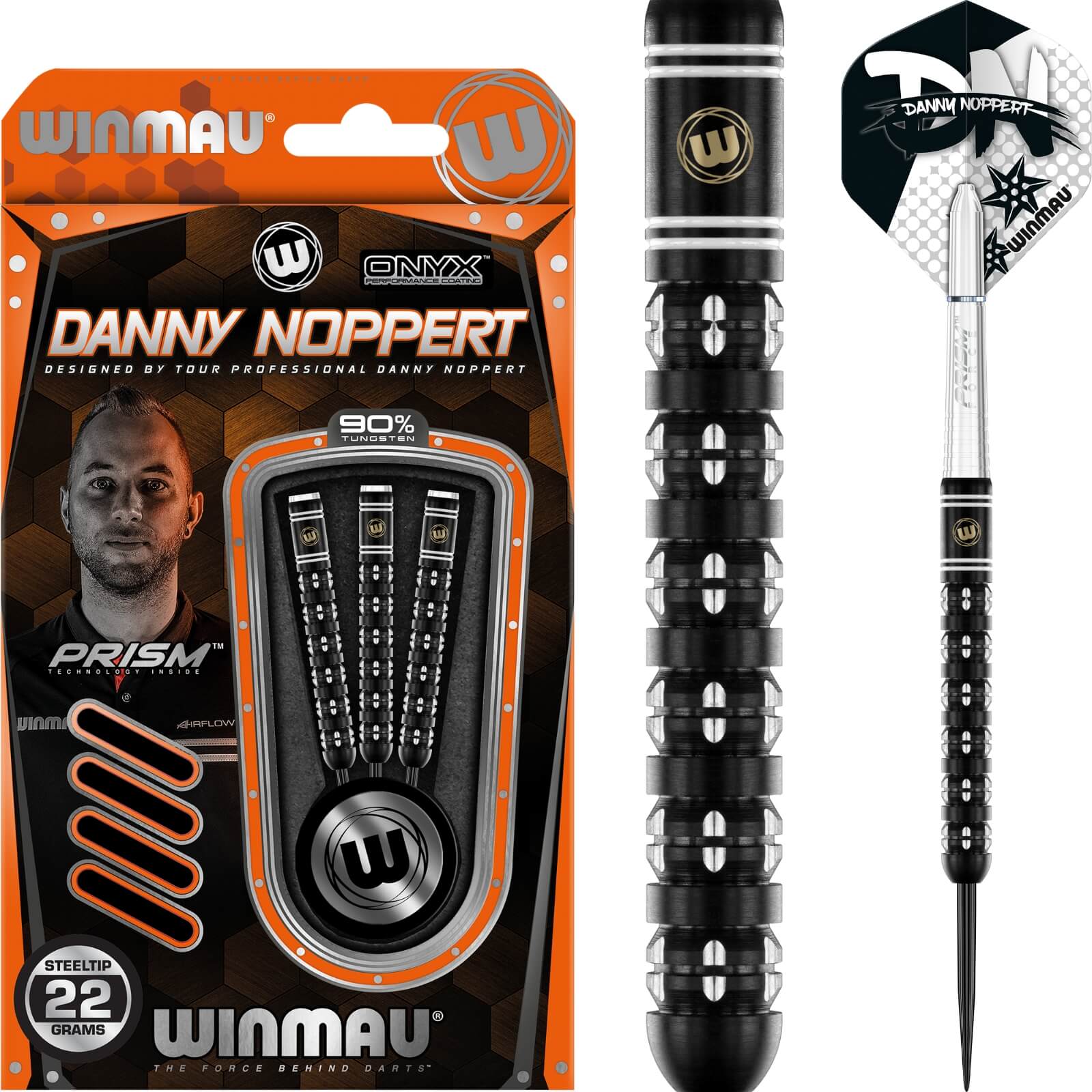 Darts - Winmau - Danny Noppert Freeze Edition Darts - Steel Tip - 90% Tungsten - 22g 24g 