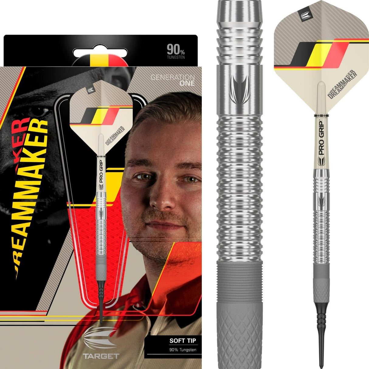 Target - Dimitri Van Den Bergh Darts - Soft Tip - 90% Tungsten - 19g 21g -
