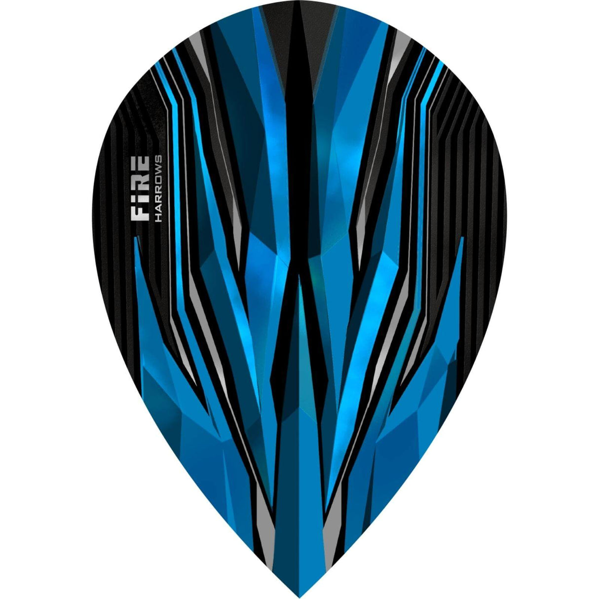Harrows - Fire - Pear Dart Flights - Blue