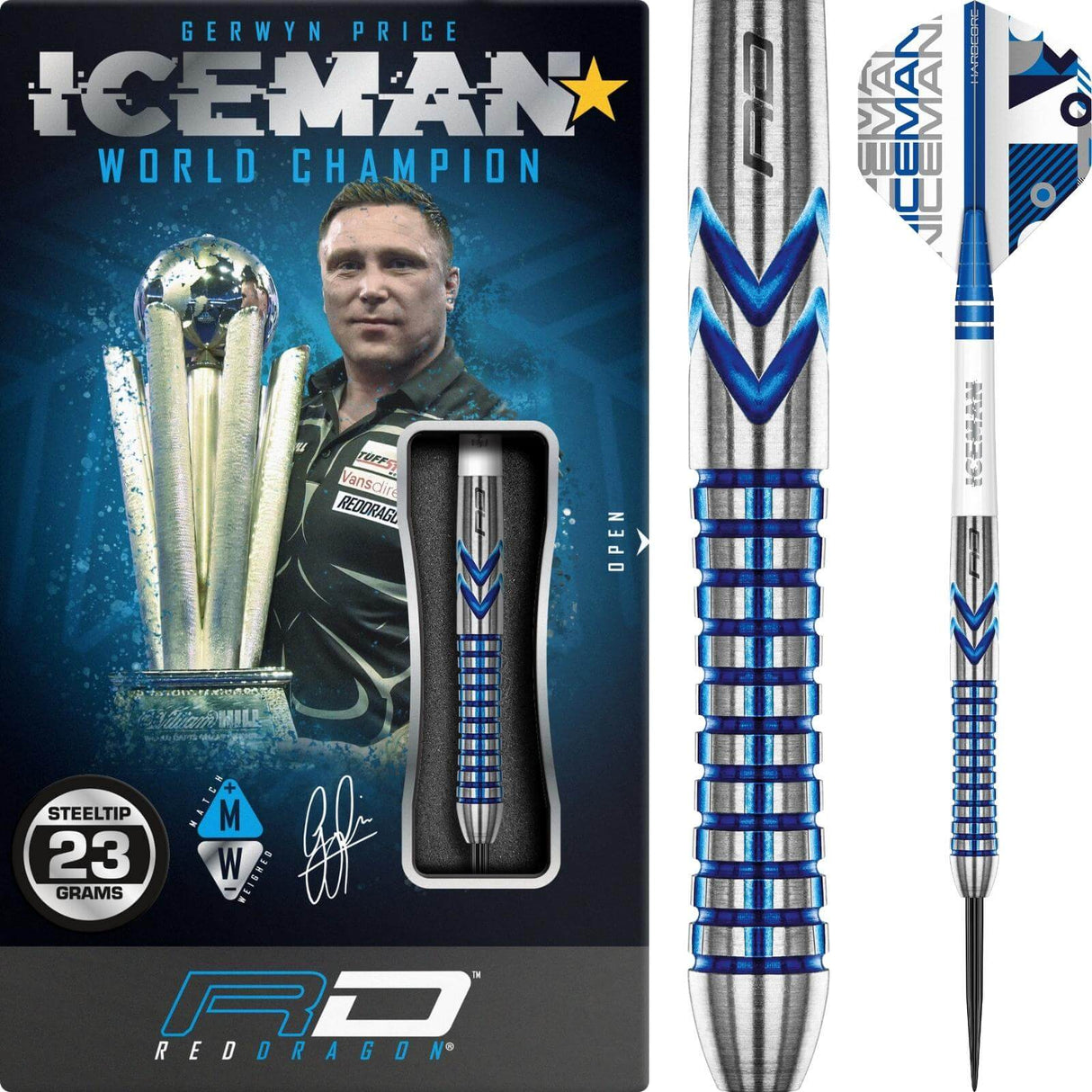 Red Dragon - Gerwyn Price Contour Darts - 90% Tungsten - 21g 23g 25g -