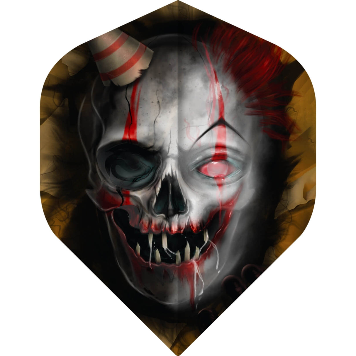 Designa - Horror Show - Big Wing Dart Flights - Killer Clown