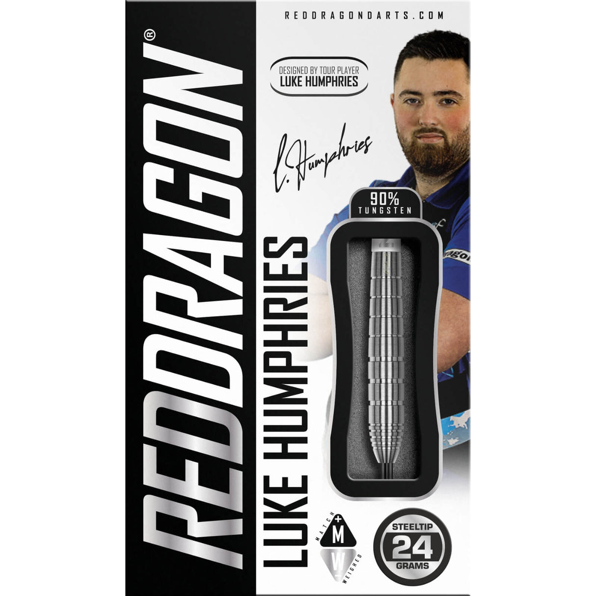 Red Dragon - Luke Humphries TX1 Darts - 90% Tungsten - 22g 23g 24g 25g -
