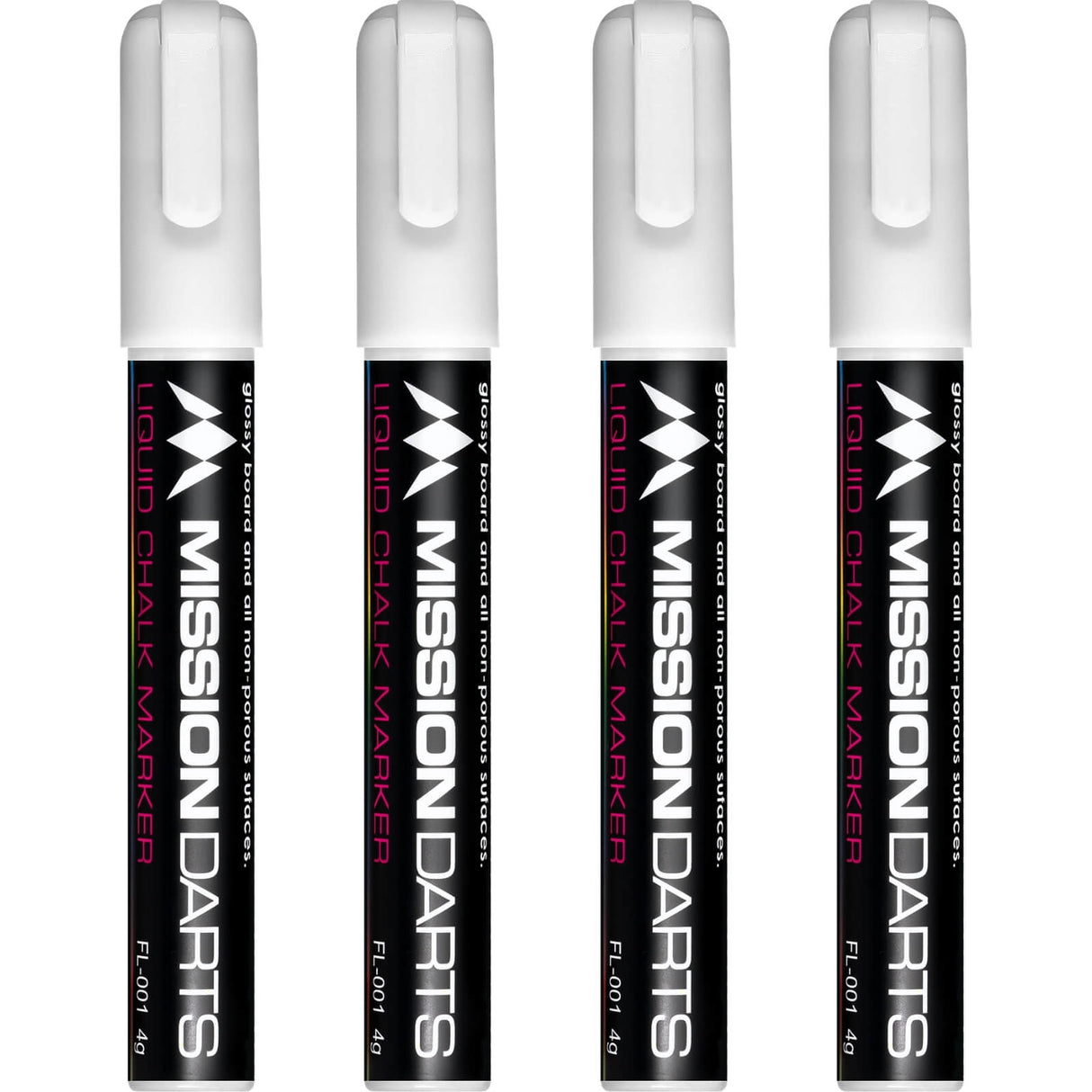 Mission - Liquid Chalk Markers - Pack of 4 - White -