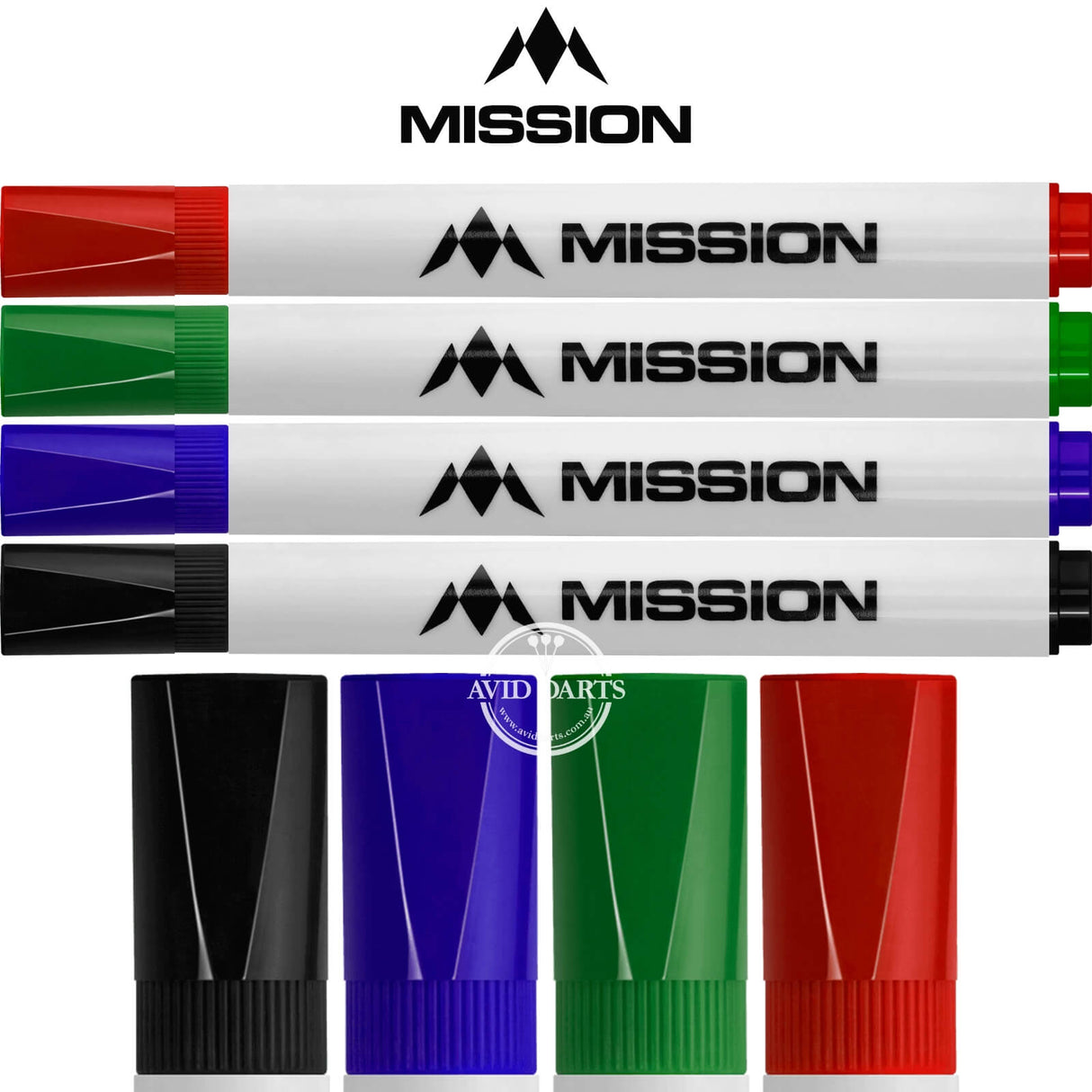 Mission - Coloured Whiteboard Marker Pen Kit - 4 Pack -