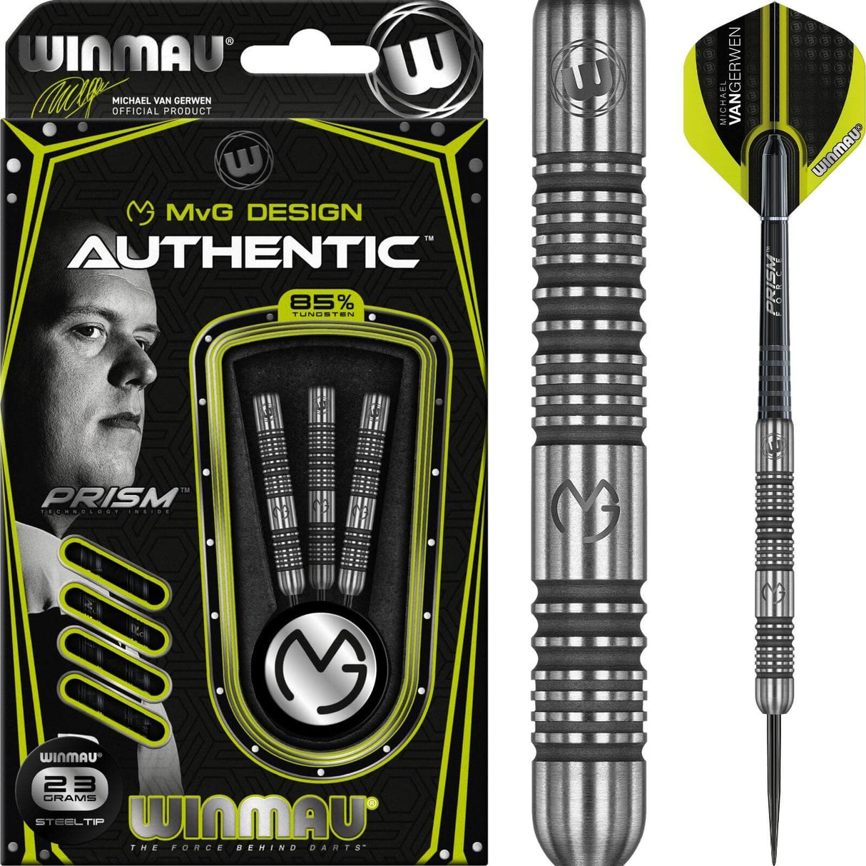 Winmau - MvG Authentic Darts - 85% Tungsten - 22g 23g 24g 26g -