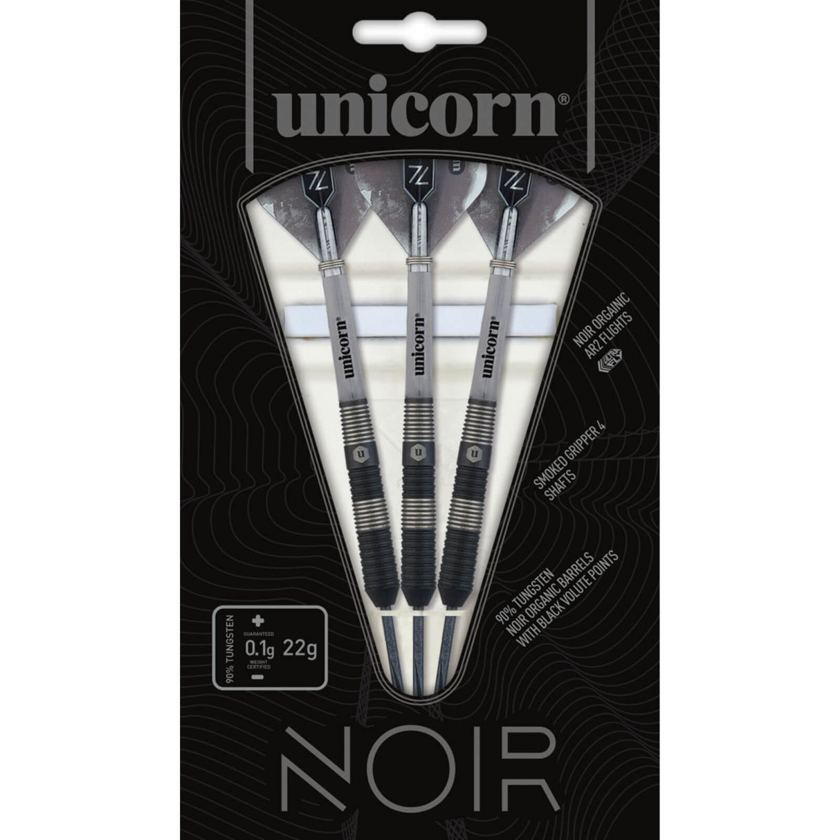 Unicorn - Noir Style 3 Darts - 90% Tungsten - 22g 24g 26g -