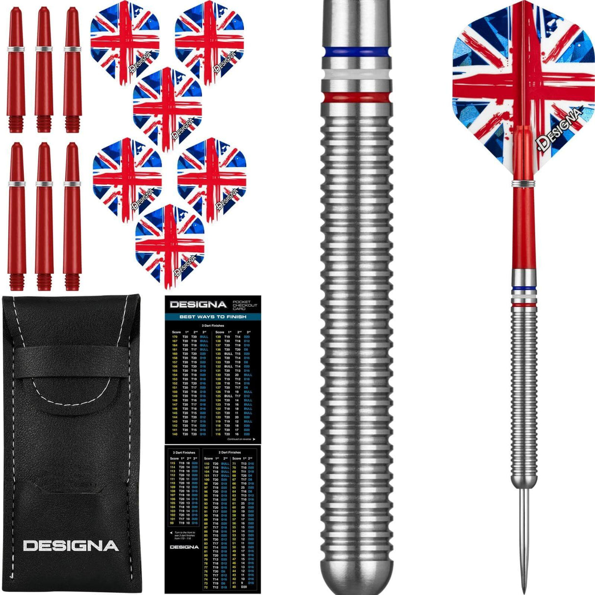 Designa - Patriot-X Darts - Great Britain - 90% Tungsten - 22g 24g -